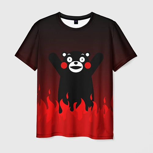 Мужская футболка Kumamon: Hell Flame / 3D-принт – фото 1