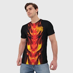 Футболка мужская PUBG: Hell Flame, цвет: 3D-принт — фото 2