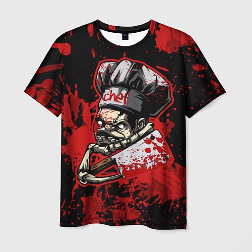 Мужская футболка Pudge Chef / 3D-принт – фото 1