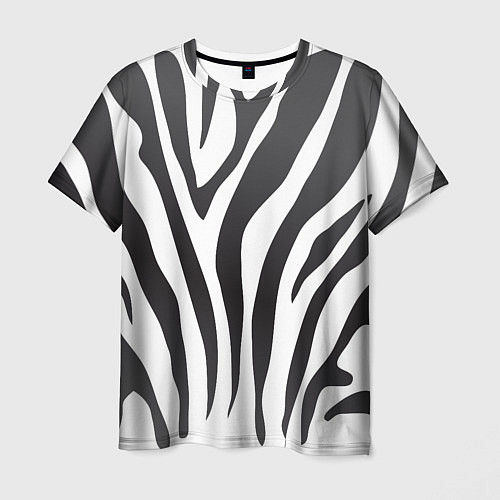 Мужская футболка Африканская зебра / 3D-принт – фото 1