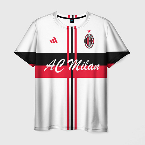 Мужская футболка AC Milan: White Form / 3D-принт – фото 1