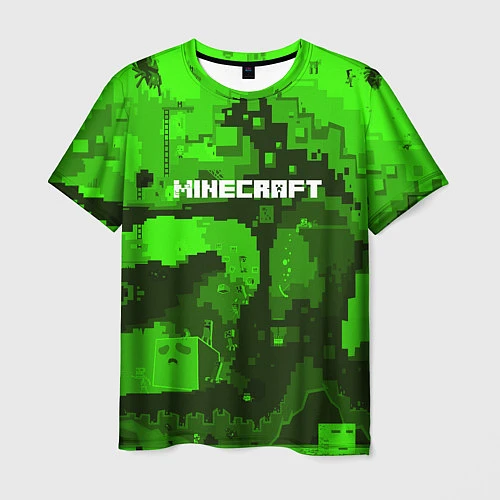 Мужская футболка Minecraft: Green World / 3D-принт – фото 1