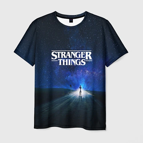 Мужская футболка Stranger Things: Road Light / 3D-принт – фото 1