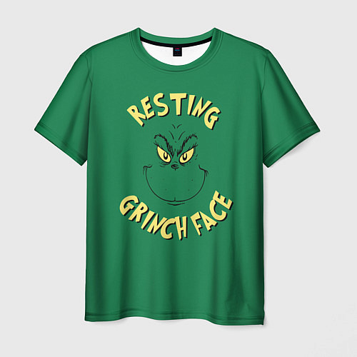 Мужская футболка Resting Grinch Face / 3D-принт – фото 1