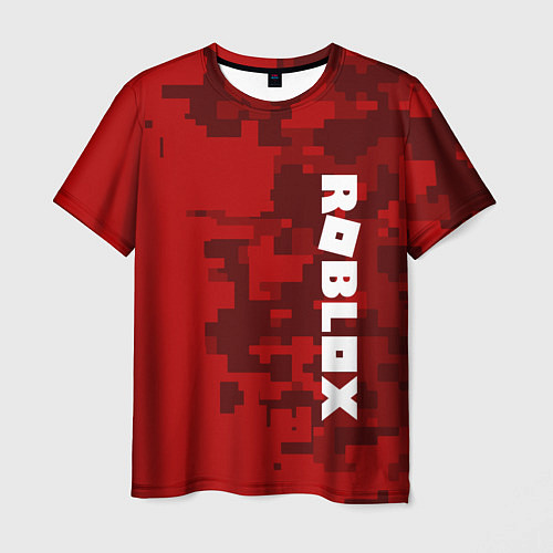 Мужская футболка ROBLOX: Red Camo / 3D-принт – фото 1