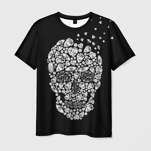 Мужская футболка Diamond Skull / 3D-принт – фото 1