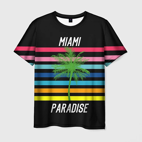Мужская футболка Miami Paradise / 3D-принт – фото 1