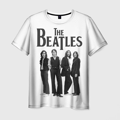 Мужская футболка The Beatles: White Side / 3D-принт – фото 1