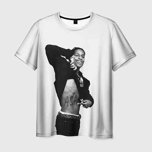 Мужская футболка ASAP Rocky: White Fashion / 3D-принт – фото 1