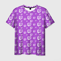 Мужская футболка Twitch: Violet Pattern