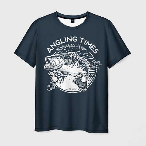 Мужская футболка Angling Times / 3D-принт – фото 1