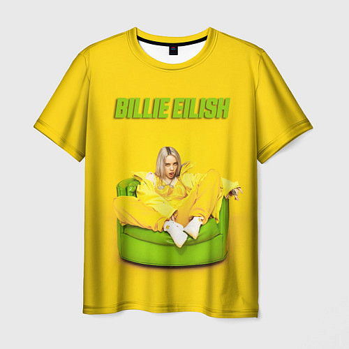 Мужская футболка Billie Eilish: Yellow Mood / 3D-принт – фото 1