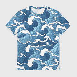 Мужская футболка Морские волны графика