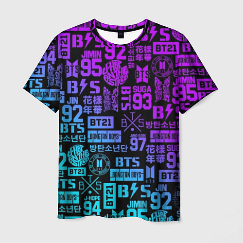 Мужская футболка BTS Logos / 3D-принт – фото 1