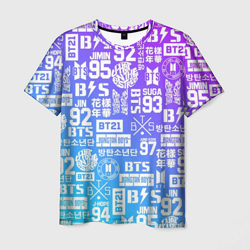 Мужская футболка BTS Logos / 3D-принт – фото 1