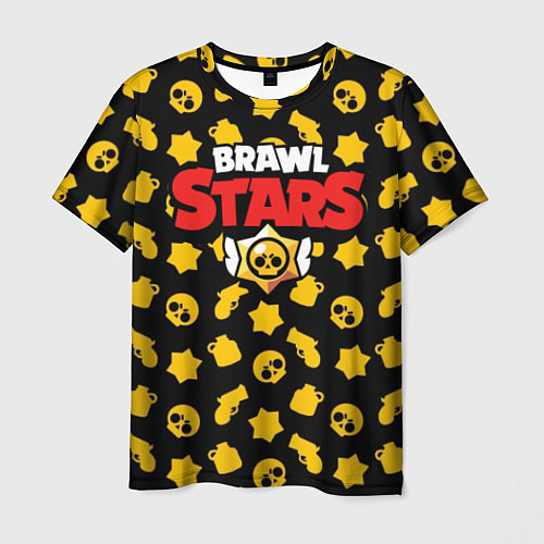 Мужская футболка Brawl Stars: Yellow Style / 3D-принт – фото 1