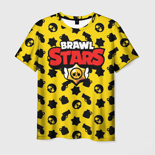 Мужская футболка Brawl Stars: Yellow & Black / 3D-принт – фото 1