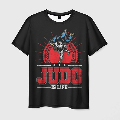 Мужская футболка Judo is life / 3D-принт – фото 1