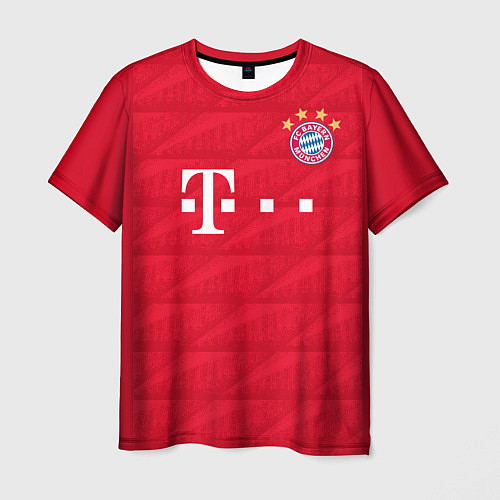 Мужская футболка FC Bayern: Lewandowski Home 19-20 / 3D-принт – фото 1