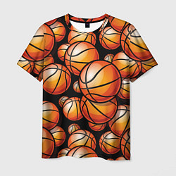 Футболка мужская Баскетбольные яркие мячи, цвет: 3D-принт