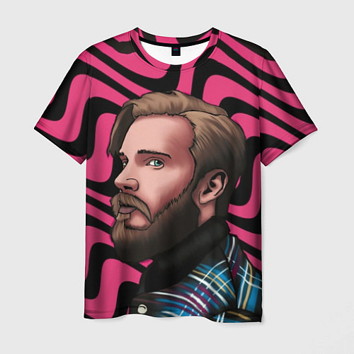 Мужская футболка Pink PewDiePie / 3D-принт – фото 1