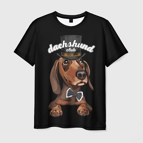 Мужская футболка Dachshund Club / 3D-принт – фото 1