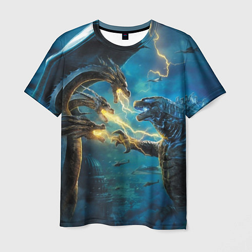 Мужская футболка Godzilla Rage / 3D-принт – фото 1