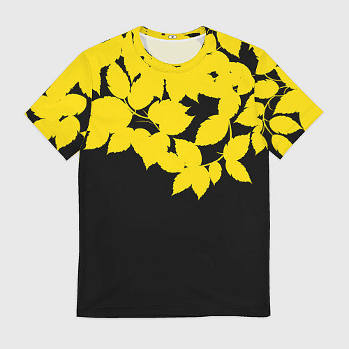 Мужская футболка Желтые Листья - Минимализм / 3D-принт – фото 1
