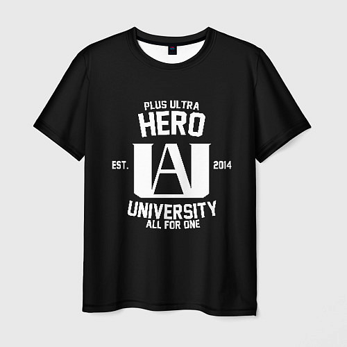Мужская футболка My Hero Academia белый лого / 3D-принт – фото 1