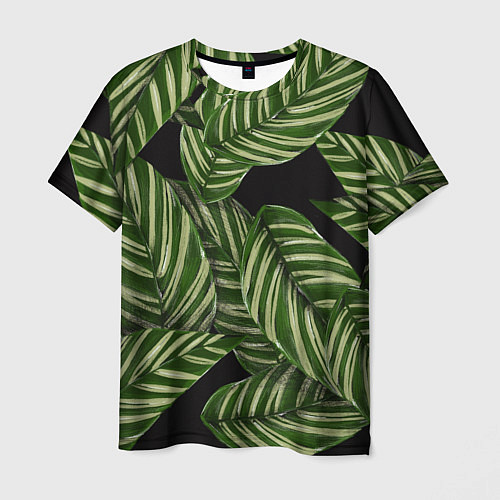 Мужская футболка Тропические большие листья / 3D-принт – фото 1