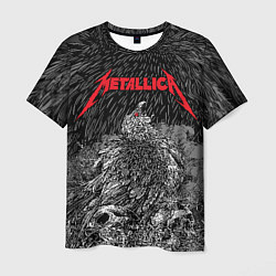 Футболка мужская Metallica птица на черепах, цвет: 3D-принт