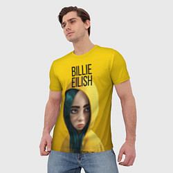 Футболка мужская BILLIE EILISH: Yellow Girl, цвет: 3D-принт — фото 2