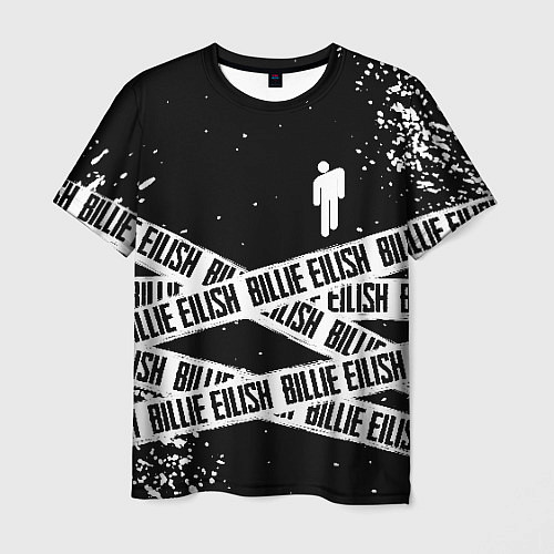 Мужская футболка BILLIE EILISH: Black Tape / 3D-принт – фото 1