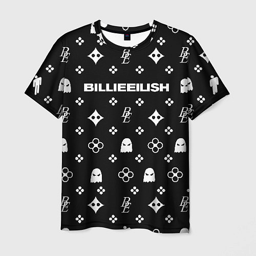 Мужская футболка Billie Eilish: Black Pattern / 3D-принт – фото 1