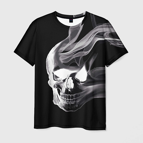 Мужская футболка Wind - smoky skull / 3D-принт – фото 1