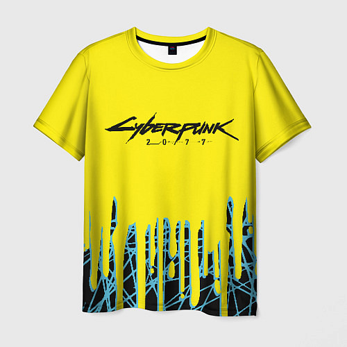Мужская футболка Cyberpunk 2077: Yellow Style / 3D-принт – фото 1