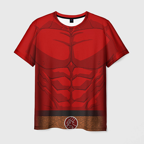 Мужская футболка Красный качок / 3D-принт – фото 1