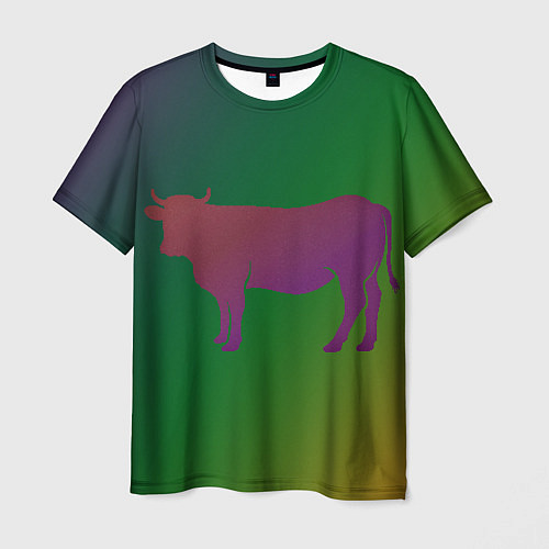 Мужская футболка Короватрехцветный градиент / 3D-принт – фото 1