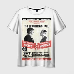 Футболка мужская The reichenbach fall, цвет: 3D-принт