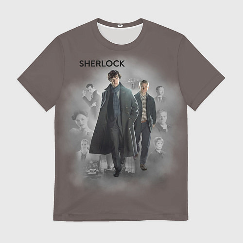 Мужская футболка Sherlock / 3D-принт – фото 1