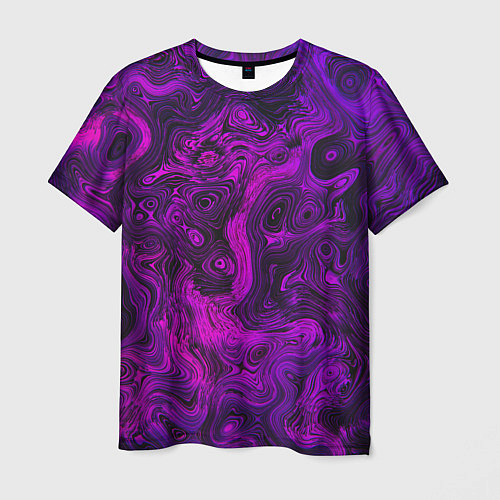 Мужская футболка Abstract purple / 3D-принт – фото 1
