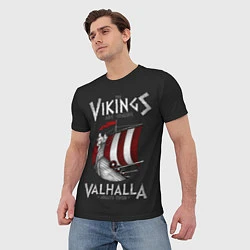 Футболка мужская Vikings Valhalla, цвет: 3D-принт — фото 2