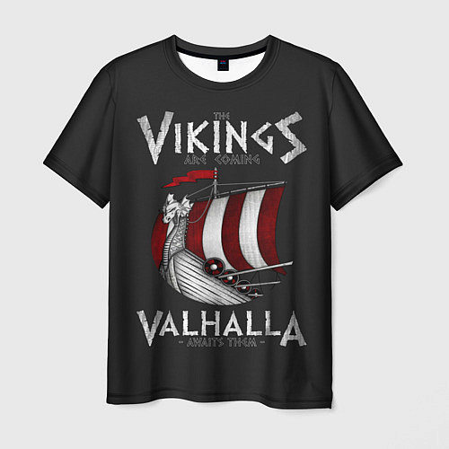 Мужская футболка Vikings Valhalla / 3D-принт – фото 1