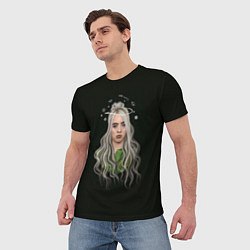 Футболка мужская Billie Eilish Black Art, цвет: 3D-принт — фото 2