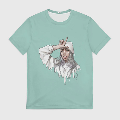 Мужская футболка Billie Eilish Mint Art / 3D-принт – фото 1