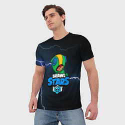 Футболка мужская BRAWL STARS LEON, цвет: 3D-принт — фото 2