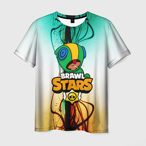 Мужская футболка BRAWL STARS LEON / 3D-принт – фото 1