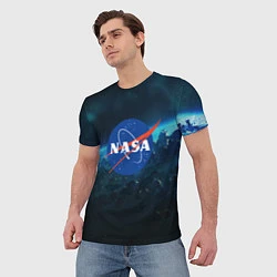 Футболка мужская NASA, цвет: 3D-принт — фото 2