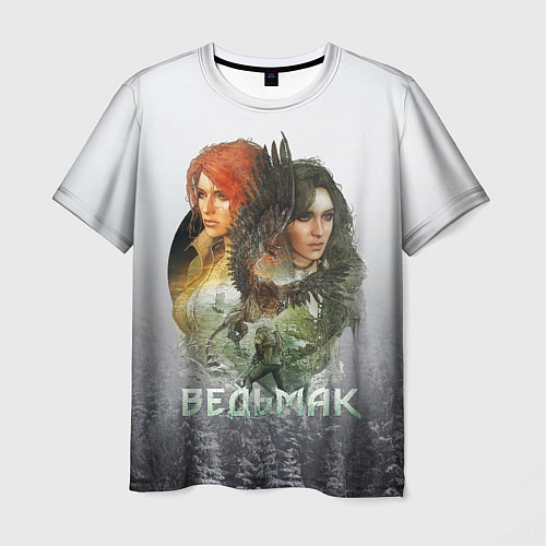 Мужская футболка Ведьмак: Трис и Йеннифер / 3D-принт – фото 1