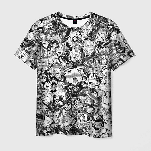 Мужская футболка Ахегао с щупальцами / 3D-принт – фото 1